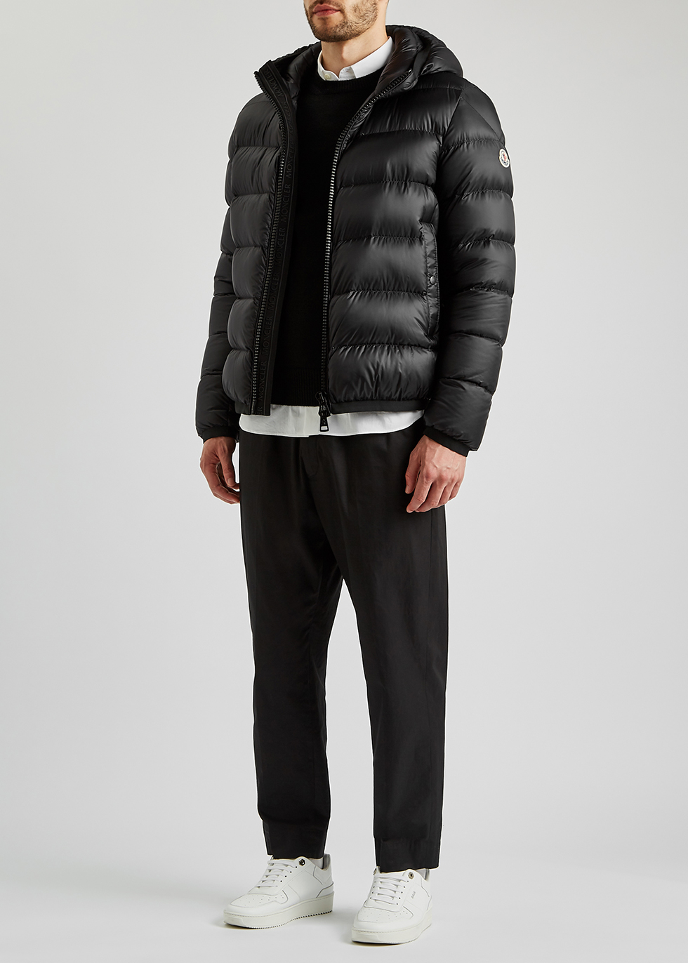 Moncler Myosotis black quilted shell jacket store United States - in stock
