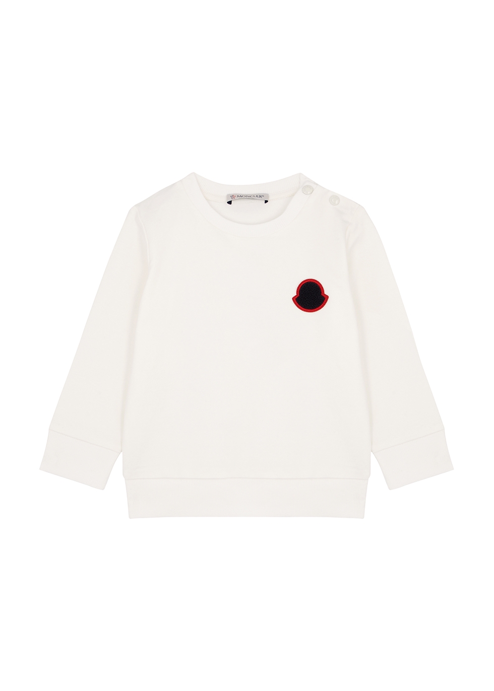 affordable price - purchase casual Moncler KIDS Ivory logo stretch ...